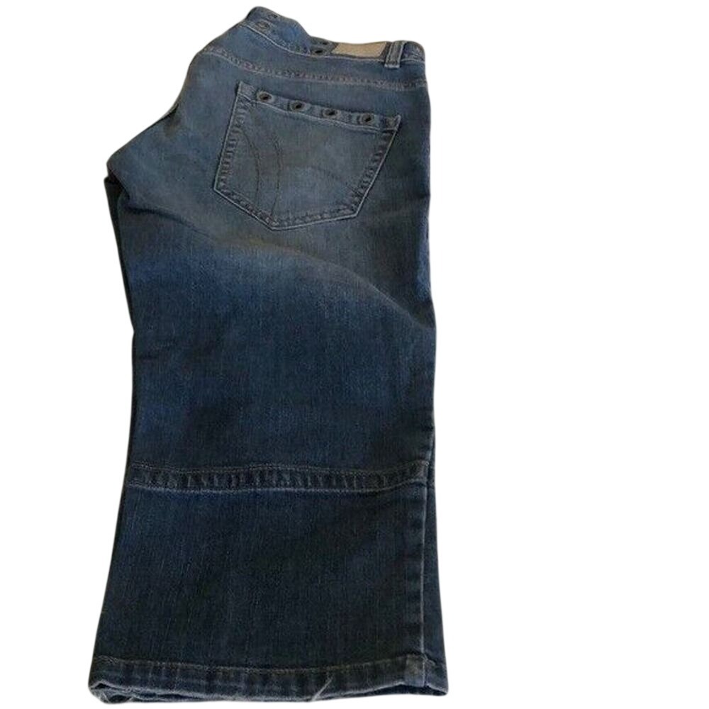 Mexx Blue Denim Grommet Eyelet Capri Jeans Mid Rise Cropped Pants Size 10